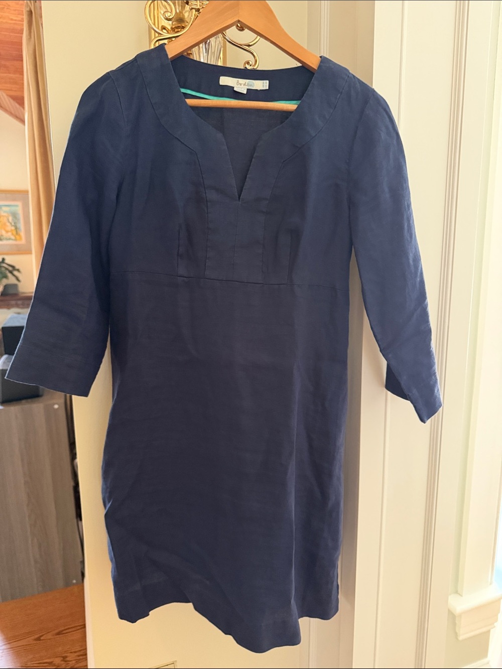 Boden Navy linen tunic dress